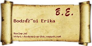 Bodzási Erika névjegykártya